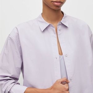 Lilac Cotton Button Shirt